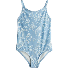 H&M Printed Swimsuit - Blue/Seashells (1275209001)