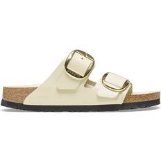 Birkenstock Arizona Big Buckle Natural Leather Patent - High Shine Ecru