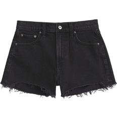 Abercrombie & Fitch High Rise Mom Short - Black Destroy