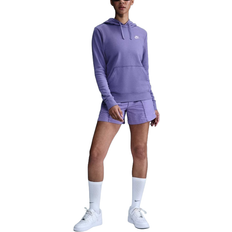 Nike Sportswear Club Fleece Women's Pullover Hoodie - Dusty Amethyst/White