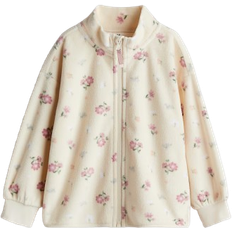 Florals Fleece Garments H&M Fleece Jacket - Light Beige/Floral (1234503012)
