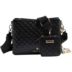 River Island Embossed Chain Cross Body Bag - Black