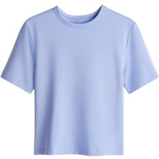 H&M Cropped Sports Top with DryMove - Light Blue