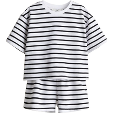 H&M 2-Delt Sweatshirtsæt - Hvid