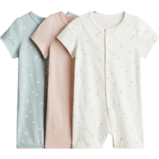 H&M Baby Cotton Sleepsuits 3-Pack - Orange