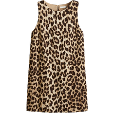 H&M Shift Dress - Light Beige/Leopard Print