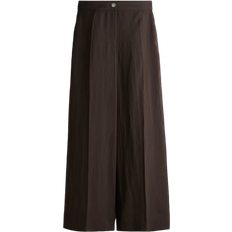 H&M Wide Tailored Trousers - Dark Brown