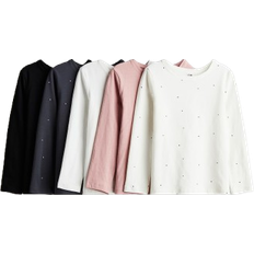 H&M Mädchen 5er-Pack Jerseyshirts Grau 134/140