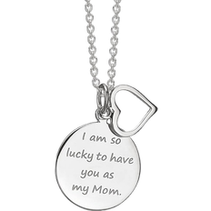 Støvring Design I Am So Lucky To Have You As My Mom Necklace - Silver