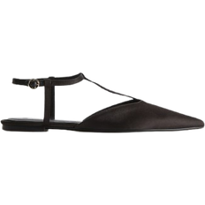 Polyurethane Sandals H&M Pointed Satin - Black