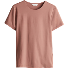 Round Shirts H&M Fitted Top - Dusty Pink
