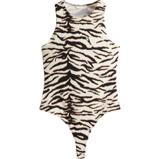 Recycled Materials - Women Shapewear & Under Garments H&M Thong Body - Cream/Zebra Print
