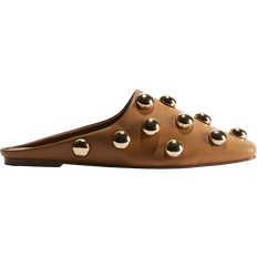 H&M Embellished Slip-ons - Beige/Guld