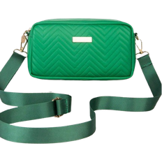 Shein Women's Fashionable PU Wave Pattern Embossed Crossbody Bag With Metal Hardware Shoulder Bag, Woven Phone Pocket, All Seasons, Daily Wear
