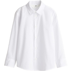 H&M Hvit Easy iron-skjorte 128 7-8Y