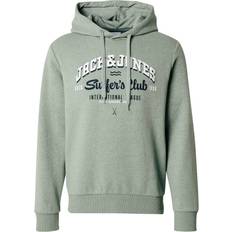 Jack & Jones Jumpers Jack & Jones Logo Hoodie - Ice Berg Green