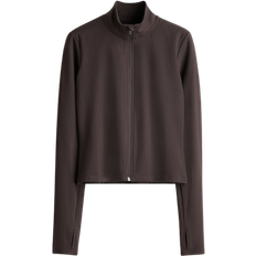 H&M Softmove Zip Up Training Jacket - Brown