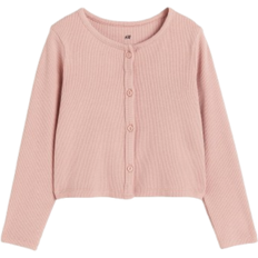 H&M Rib Jersey Cardigan - Light Pink (1204785001)