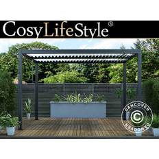 Dancover Bioklimatisk Pergola Pavillon San Pablo Sort/Hvid 3x4m