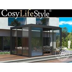 Dancover Bioclimatic Pergola Gazebo San Pablo Black 3x4m