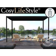 3x3 pergola Dancover Pergola Pavillon San Fernando - Sort/Mørkegrå 3x3m