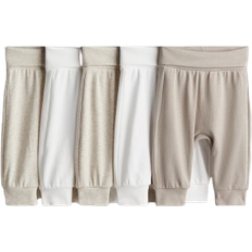 H&M Foldover Waist Trousers 5-pack - Beige/White (0814307043)