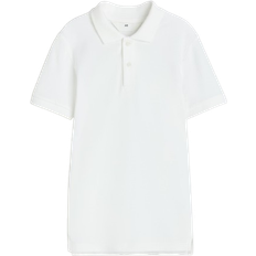 H&M White Cotton piqué polo shirt 12-14Y