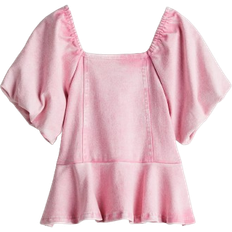 H&M Peplumbluse im Denimlook Rosa 134/140 8-10Y