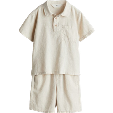 H&M Linen Blend Set 2-piece - Light Beige (1277057001)