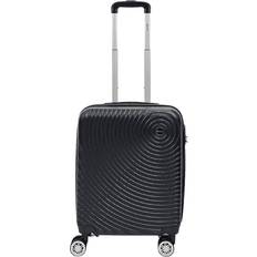 ABS Plastic Cabin Bags Infinity Leather Hard Shell 55cm - Black