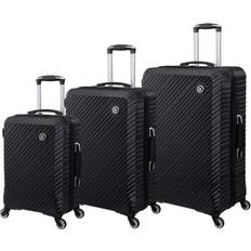 IT Luggage ABS Plastic Suitcase Sets IT Luggage Recline Set of 3 - Black