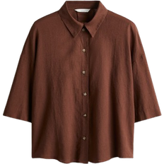 H&M Linen Blend Shirt - Brown