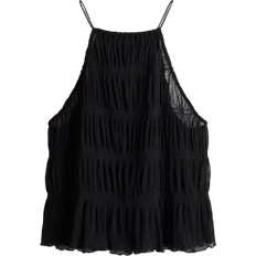 H&M Smocked Strappy Top - Black