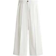H&M Wide Ankle Length Trousers - White