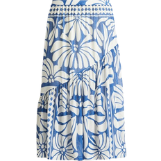 H&M Sheer Knit Skirt - Blue/White Patterned