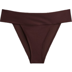 Bikinihosen H&M Cheeky Tanga Bikini Bottoms - Dark Brown