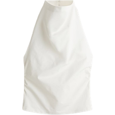 H&M Draped Halterneck Top - White