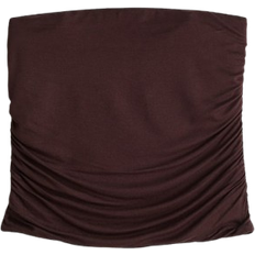 H&M Drapiertes Tubetop - Dark Brown