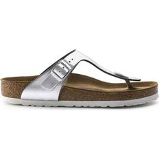 Birkenstock Gizeh - Women Shoes Birkenstock Gizeh Soft Footbed Natural Leather - Silver