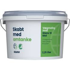 Silvan Skabt med Omtanke Glans 10 Vægmaling Mat hvid 2.25L