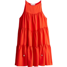 H&M Tiered A-Line Dress - Bright Red
