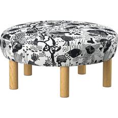 Trä - Vita Pallar IKEA Stockholm 2025 Black/White Sittpuff 40cm