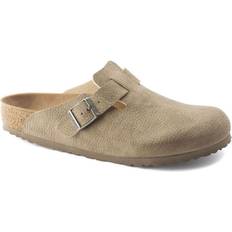 Birkenstock Veganska Utetofflor Birkenstock Boston Synthetik - Desert Dust Gray Taupe