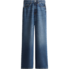 H&M Feather Soft Super Wide Ultra High Jeans - Dark Denim Blue