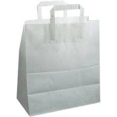 Diverse Bærepose 26 ltr 320x170x400 mm 80 gr med Hank Papir Hvid,200 stk/krt