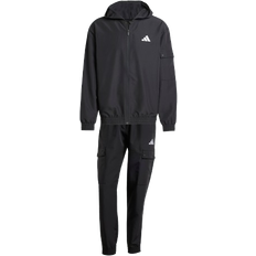 adidas Men Sportswear Woven Cargo Tracksuit - Black