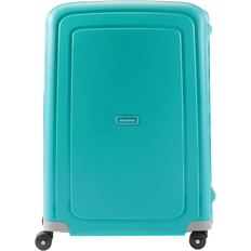 Integrated Luggage Tag Suitcases Samsonite S'cure Spinner 75cm - Aqua Blue