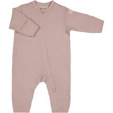 Ull Fleeceoveraller Barnkläder Voksi Merino Wool Fleece Jumpsuit - Pink/Soft Grape
