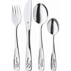 Bestickset för Barn, 3 År, Rostfritt Stål, Djur, Silver