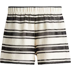 H&M Knitted Shorts - Cream/Black Striped